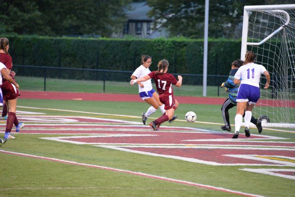 Southampton's Carli Cameron plays the ball near the sideline. MICHELLE MALONE