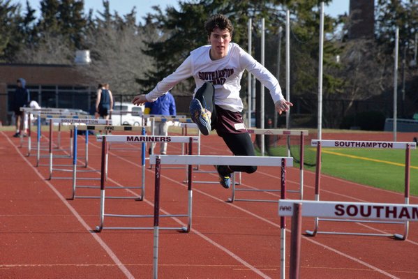 Logan Whitall in the 110-meter high hurdles. MICHELLE MALONE