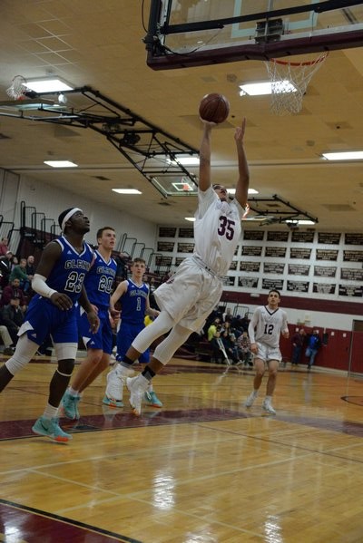 Southampton freshman LeBron Napier is all alone underneath the basket for an easy put back. MICHELLE MALONE