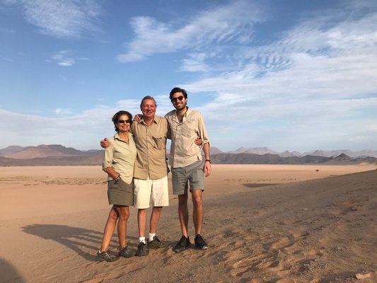 From left, Sissi, Edgar and Vincent Bohlen. Edgar and Vincent were killed in a car accident while they were on safari in Namibia on January 25.