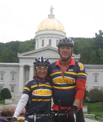 Bill and Diane O'Donnell in 2006 at the Vermont Century Ride.