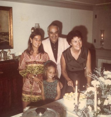 Arma "Ham" Andon with his wife, Ruth, daughter Gail, and grandaughter, Sundy, at his 25th Wedding Anniversary party. COURTESY SUNDY SCHERMEYER