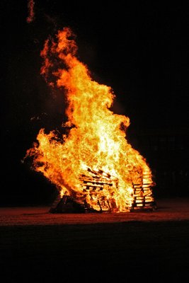 Westhampton Beach Schools kicked off its Homecoming weekend with a bonfire on Thursday, October 9. Neil Salvaggio