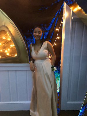 Autumn Coffey, a junior, at her prom. COURTESY MICHAEL MILLER