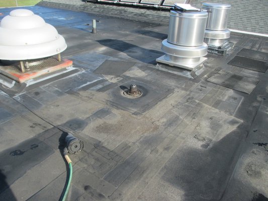 The roof on the Remsenburg-Speonk Elementary School needs repairs to prevent future leaking and damage. COURTESY REMSENBURG ELEMENTARY SCHOOL