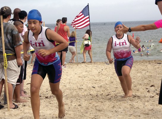 Starting in January, students from the Southampton Intermediate School will join Montauk and Springs sixth- through eighth-graders in training for the Southampton girls’ first youth triathlon. Press File