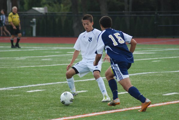 Juan Cardenas during a 2012 Westhampton Beach Hurricanes soccer match. PRESS FILE PRESS FILE