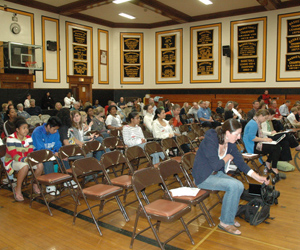 A number of students attended the event.