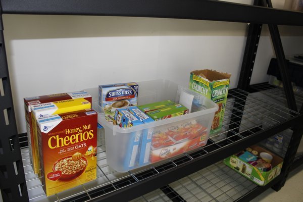 The Resource Room in Westhampton Beach Elementary School that Westhampton Beach High School junior Cayla Kuey stocked and organized. KATE RIGA