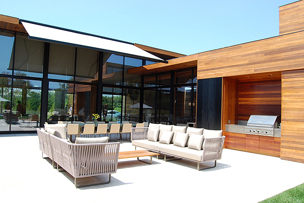 The Brod house in Bridgehampton, designed by Harry Bates and Paul Masi, was on the tour.   DAWN WATSON