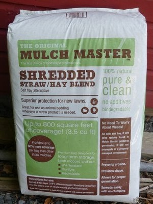 Mulch Master is a seedless/weedless mulch of straw and hay that’s perfect for use when seeding or just patching areas of lawns.  ANDREW MESSINGER