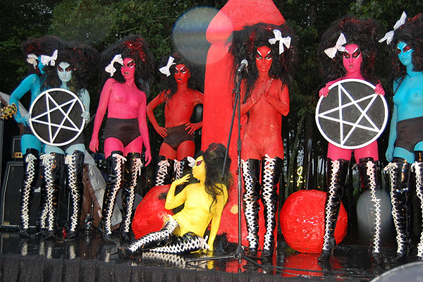 Performers on theme for "The Big Bang."  DAWN WATSON