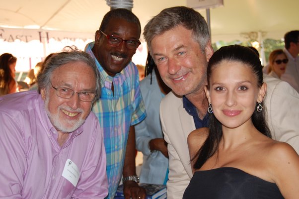 Lawrence Schiller, left, Frank Savage and Alec and Hilaria Baldwin at Authors Night 2013. MICHELLE TRAURING
