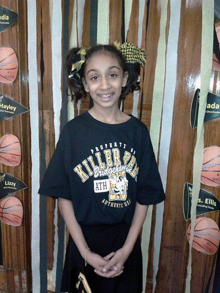 Alanah Johnson, a fifth grader at  Bridgehampton School, was one of the students nominated as having the most school spirit during the student council’s “School Spirit Week”.