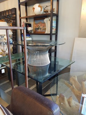 Mid Century Modern is flipping at Collette. Lots of old Knoll designer pieces like this Warren Platner coffee table in mint condition. JACK CRIMMINS