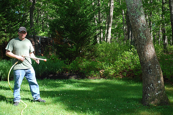 Brian Kelly, tick and mosquito control specialist, tries to prevent new generations of mosquitoes and the West Nile virus from entering your yard.