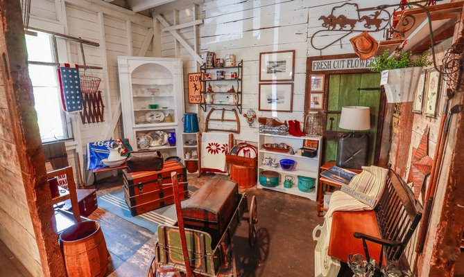 Interior of the Carriage House Thrift Shop on the grounds of the Southampton History Musuem's Rogers Mansion.