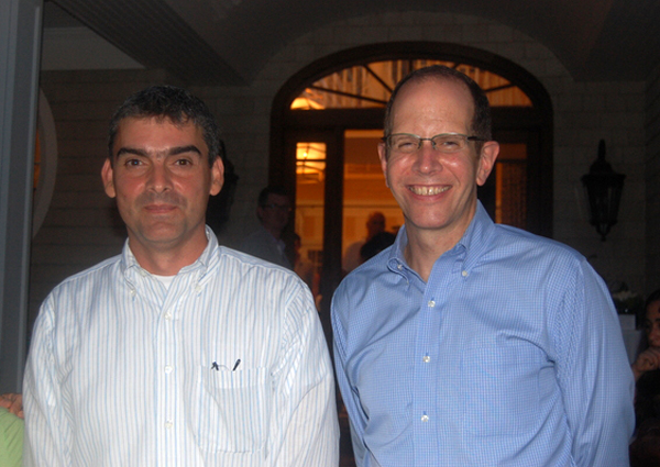 Oscar Mandes, left, and Southampton Hospital Chief Executive Officer, Robert Chaloner.  Dawn Watson photos