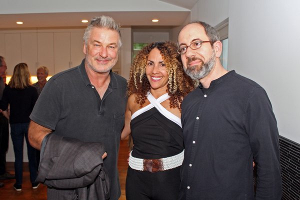 Alec Baldwin, Minerva Perez and director Robert Behar at the private reception for 'The Silence of Others' on Sunday during the Hamptons International Film Festival.  TOM KOCHIE