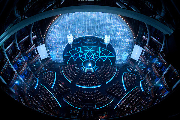 The 2009 Oscars stage, designed by the Rockwell Group. AMPAS