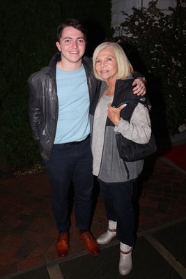 Actor Dylan Blue from the "Preppie Connection" with his grandmother Saundra.  TOM KOCHIE