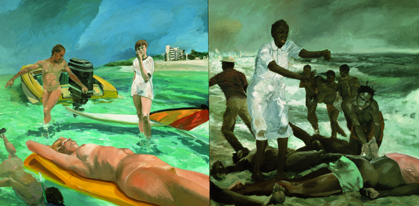 "A Visit To/A Visit From/ The Island" by Eric Fischl, 1983. Owned by the Whitney Museum of American Art. COURTESY GUILD HALL