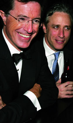 Stephen Colbert and Jon Stewart