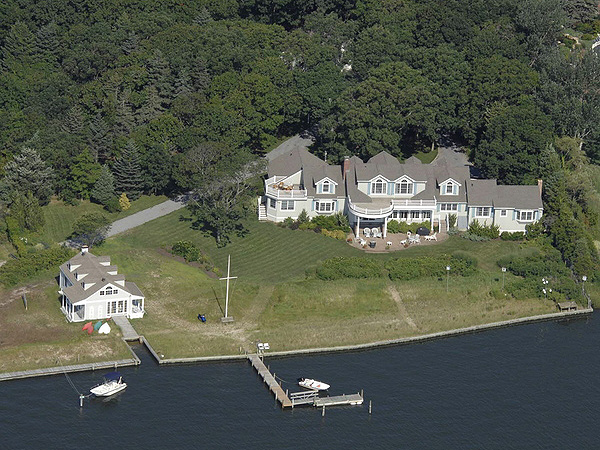 Aerial View of Murray Home on Apaucuck Point Lane.
