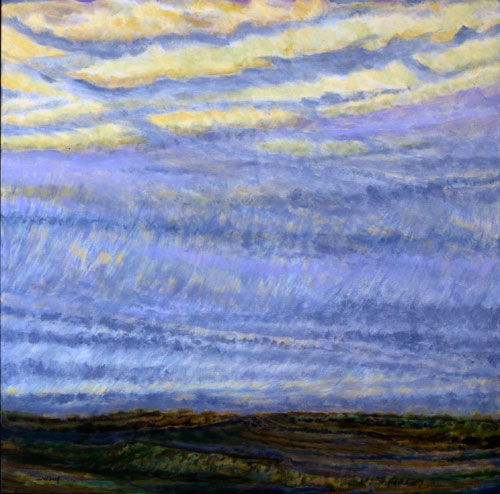 Jane Wilson’s “Sun and Rain” is on display at Guild Hall in East Hampton.