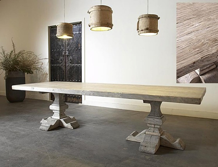 Sylvester & Co. Double Pedestal Table.