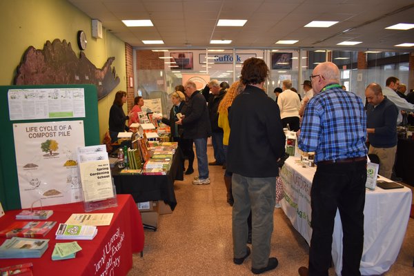 Vendors and educators at the Long Island Regional Seed Consortium's third annual seed swap. BRENDAN J. O'REILLY
