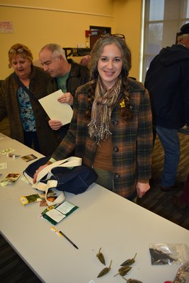 Linda Nelson at the Long Island Regional Seed Consortium's third annual seed swap. BRENDAN J. O'REILLY