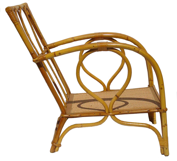 Mid-century Modern reed chair.  American, c. 1950Dealer:  The American Wing, Bridgehampton, NY