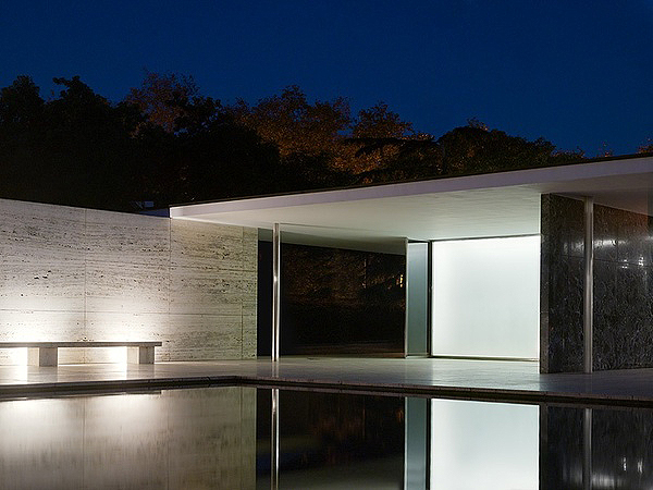 The Barcelona Pavilion, the touchstone of modernism.