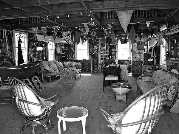 Boathouse Interior on Apaucuck Point Lane.