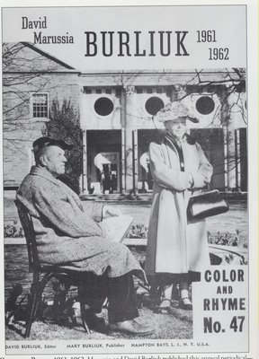 Color and Rhyme was a periodical published by Marussia and David Burliuk in the 1960s. HAMPTON BAYS HISTORICAL SOCIETY