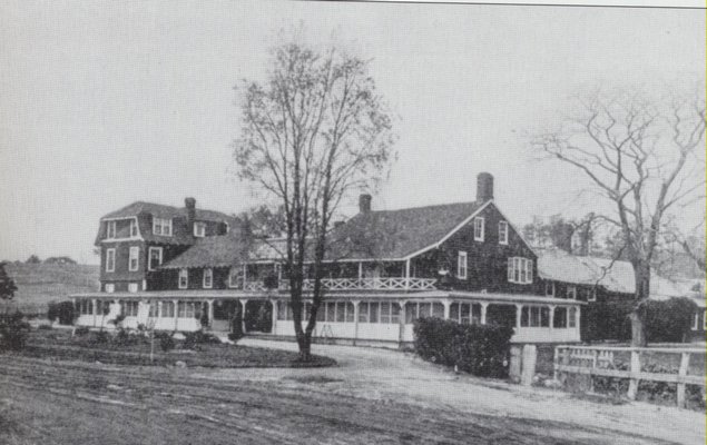 The Canoe Place Inn, circa 1920. The book says it originated as a 1750 stagecoach stop that expanded over 150 years. HAMPTON BAYS HISTORICAL SOCIETY