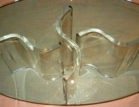 Curves dining table base.