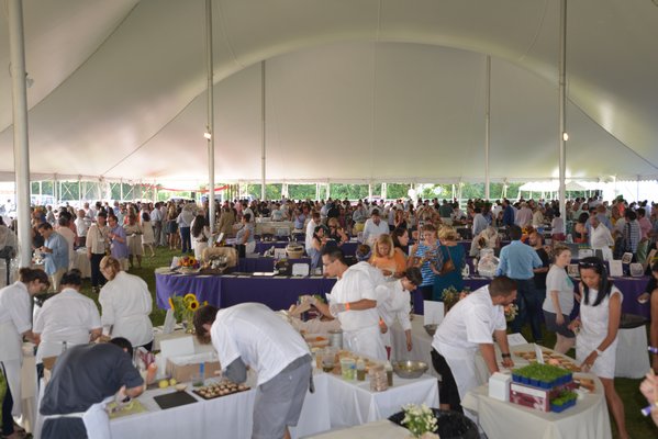 Chefs turned out from New York City to the Hamptons for the James Beard Foundation's "Chefs & Champagne" event at Wölffer Estate on Saturday. ALEX GOETZFRIED