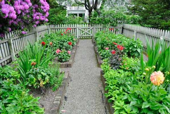 The gardens of Alex Goren and Brooke Kroeger in East  Hampton.  DANA SHAW