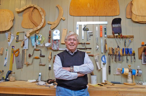 Tom McCormick in his workshop in East Quogue.      DANA SHAW