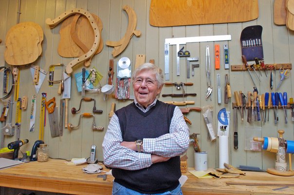 Tom McCormick in his workshop in East Quogue.      DANA SHAW