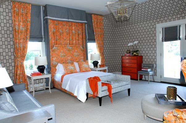 July 16 -- Fun—animal prints, vintage photos, bold light fixtures, orange for pop and flecks for sparkleis all the rage in luxury vacation home design this year, if the annual Hampton Designer Showhouse is any indication. The showhouse highlights the work of more than 20 local and far-flung interior designers. Set in an large new shingle-style home built by Parmount Homes of the Hamptons at 408 Pauls Lane in Bridgehampton, it opens July 20 and can be seen each day until September 1 for $35, which benefits Southampton Hospital.
