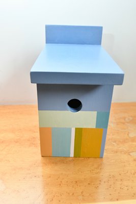 A birdhouse by artist Lesley Obrack.  DANA SHAW