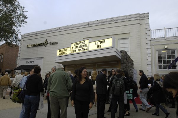 The UA theater in East Hampton on Friday night. DANA SHAW