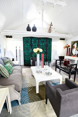 Richard Mishaan in the studio cottage he calls, "Mixology."  DANA SHAW