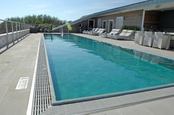 The rooftop pool at Harbor's Edge in Sag Harbor. DANA SHAW
