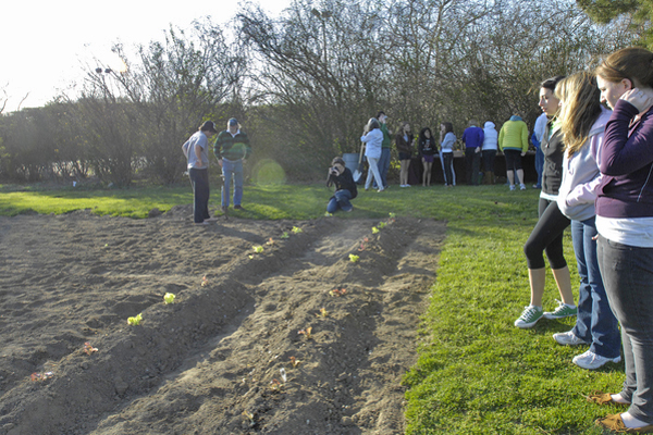 Ground was broken on Thursday afternoon of the Southampton High School Organic Garden.