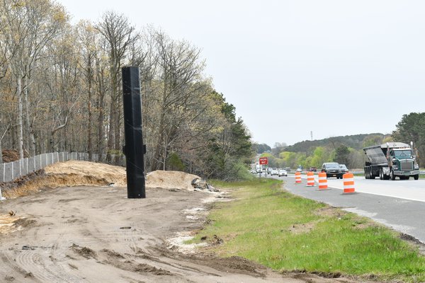 The construction site looking east on the westbound side of County Road 39.  DANA SHAW