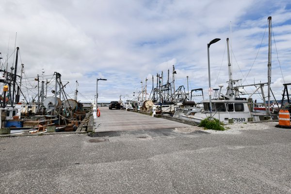 The commercial fishing dock in Hampton Bays.  DANA SHAW